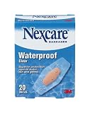 Nexcare Waterproof Clear Bandage, One Sizes, 20 ct Packages (Pack of 4)