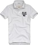 Abercrombie & Fitch Muscle Fit White Owen Pond Polo