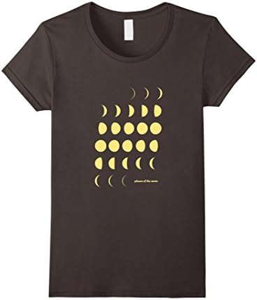Women's Moon Phases T-Shirt. Moon Shirt.Space Planet Moon Phases Tee XL Asphalt