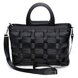 Harveys Seatbelt Bags Margot Mixed Weave Large Tote Black