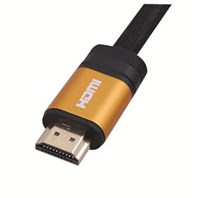 1M HIGH SPEED PRO GOLD Orange Range (1.4a Version, 3D) FLAT HDMI TO HDMI CABLE WITH ETHERNET,COMPATIBLE WITH 1.3c,1.3b,1.3,1080P,PS3,SKYHD,VIRGIN BOX,FULL HD LCD,PLASMA & LED TV's AND ALSO SUPPORTS 3D TVS.