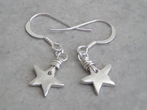 Fine Silver Boho Star Earrings