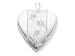 925 Sterling Silver 20mm with Butterflies Heart Locket - Chain Included