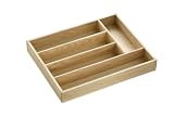 Premier Housewares Birchwood 5 Compartment Cutlery Tray, 5 x 30 x 38 cm