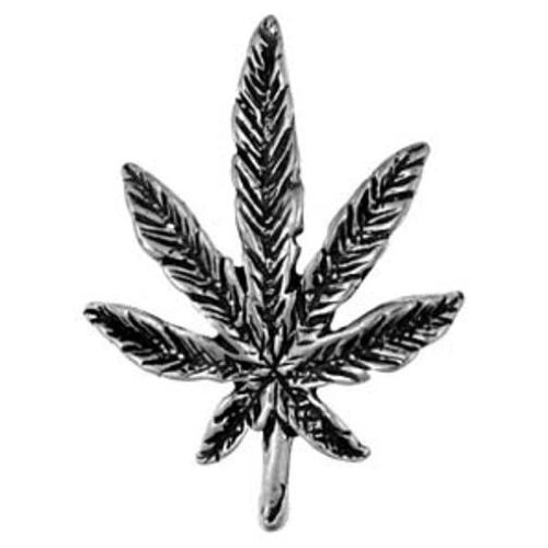 Safe Pewter Marijuana Leaf Charm
