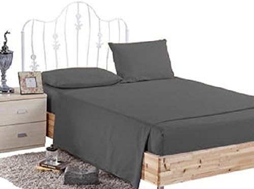1 Piece Flat Sheet,1 Piece Fitted Sheet (Fits upto 8 to 10 inches Extra Deep Pocket) &amp; 2 Pillow cases Solid Pattern 800 Thread Count 100% Egyptian Cotton ( Queen , Elephant Grey )