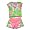 Rubbies - Toddler Girls Tie Dye Short Set, Pink, Lime (Size 2T)