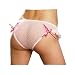 2Pc Diamond Mesh Underwire Bra And Ruffle Panty With Tie Dyed Ribbon Lace Ups