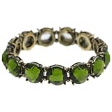 Delightful Dazzlers Olive Drops Stretch Bracelet