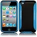 iPod Touch 4 4th Generation Black-Blue Hybrid Case Cover Sporty Protector From Keep Talking Shop iPod Touch 4 Accessories - Hard Outer Black Shell Case with Gel Inner For all Round Protection