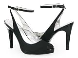 Guess by Marciano Hastings Black Peep Toe Platforms with Ankle Strap Women's Shoes