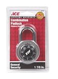 ACE COMBINATION PADLOCK 1-7/8 stainless steel case