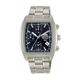 Orient Black Dial Quartz Chronograph, Alarm, Titanium Watch CTDAA001B