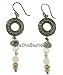 CR Artisan Circle Dangle Swarovski Crystal Stones Earrings Image