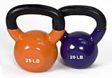 Premium Vinyl Kettlebell 20-25 lb Set