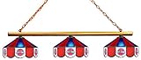 Imperial Detroit Pistons Licensed Three Shade Stained Glass Billiard Table Lamp