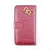 Euclid+- Rose Red Hello Kitty with Bow Knot Style Leather Case Cover for Samsung Galaxy S5 with Hello Kitty Style Cable Tie