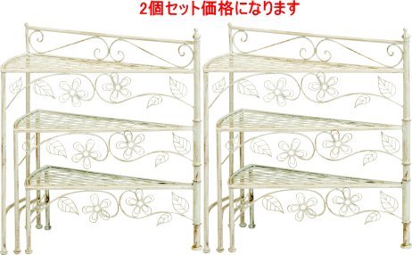 アイアンフラワースタンド2個組ステアタイプビオラPL08-5099-92437