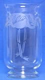 Individually Hand Etched Flamingo Large Glass Candle Shade 11.5"H