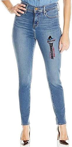 Women's Lake Erie Monsters Blue Skinny Vintage Wash Stretch Denim Jeans Size XL