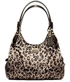Coach Madison Signature Ocelot Animal Print Maggie Bag Purse Tote 17751 Brown Multi