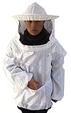 （COCORONE） 虫よけ用 防護 服 草刈 くさかり 森林 作業 養蜂 畑 仕事 予防 虫刺され (白)