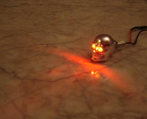 Red L E D Skull Lighted Wheelchair Valve Caps