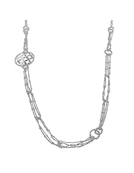 Sterling Silver Diamond-cut Harlequin Necklace (29.5 Inch)