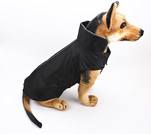 Rocpet Waterproof 100% Polyester- Fleece Lined Jacket Reflective Dog Jacket Loft Dog Coat Climate Changer Fleece Jacket (XL)