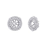 10K White Gold, Diamond Earring Jackets (1/3 cttw)