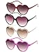 Retro Hippie 60s Costume Heart Shaped Sunglasses - ONE SIZE