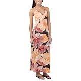 Juniors Mossimo Supply Co. Braided Halter Maxi - Orange Exploded Floral Print