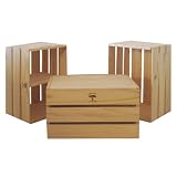Wooden Crates - 3 pc Set