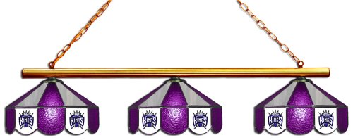 NBA Sacramento Kings Three Shade Stained Glass Billiard Table Lamp