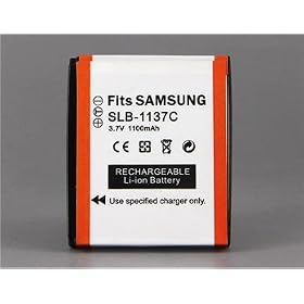3.7V 1100mAh Lithium Battery for Samsung SLB-1137C Digital Camera (White) + Worldwide free shiping