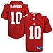 Reebok New York Giants Red Youth #10 Eli Manning Premier Tackle Twill Football Jersey