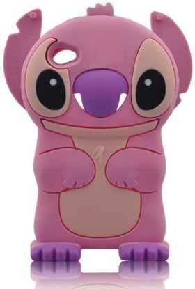 Disney 3d Stitch Movable Ear Flip Hard Case Cover for Iphone 4/4s - Pink