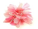 Ladies pink floral fashion fascinator - fas15