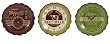 Set of 3 Retro Country Bottle Cap Porcelain Kitchen Wall Clocks 11"