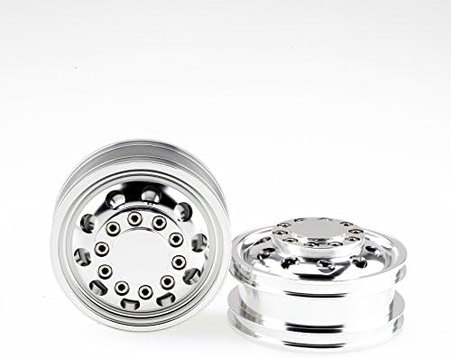 ALIENTAC Billet Machined Alloy Front Wheel Rims for Tamiya 1/14 Scale Semi Truck 2pcs