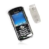 EFORCITY Premium Clip-On Crystal Clear Case w/Belt Clip for Blackberry Pearl 8100, Clear