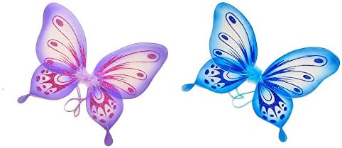 2 Pc Large Butterfly Wing Set in Purple & Blue