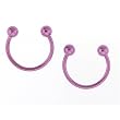 Anodized Titanium Horseshoe 10MM x 4MM Ball - lavender- Sold as a Pair