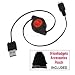 Oriongadgets Retractable Sync & Charge USB Cable for Samsung Epic 4G (OrionGadgets Accessories Pouch Included)