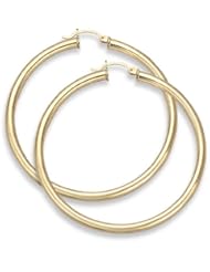 14K Gold Hoop Earrings - 2 5/16" diameter (4mm thickness)