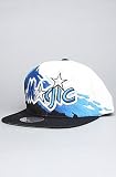 Mitchell & Ness The Orlando Magic Paintbrush Snapback Hat in Black & Blue,Hats for Men