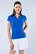 Short Sleeve Zip Placket Tennis Polo