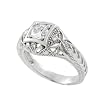 Pave Style Round Cut Ring