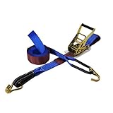 ラチェットバックル式ラッシングベルト（アイタイプ3t・Ｊフック3t） 幅 50mm 長さ 1m+7m RS-5713