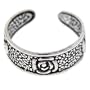 925 Sterling Silver Rose Oxidized Toe Ring